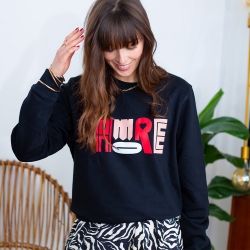 Sweat Noir Emma FEMME Faubourg54