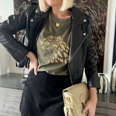 T-Shirt Kaki Ghepardo by TrendyEmma