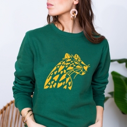 Sweat Vert Bouteille Ghepardo Jaune FEMME Faubourg54