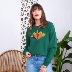 Sweat Vert Bouteille Graou By TrendyEmma FEMME Faubourg54