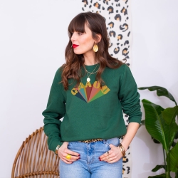 Sweat Vert Bouteille Graou By TrendyEmma FEMME Faubourg54