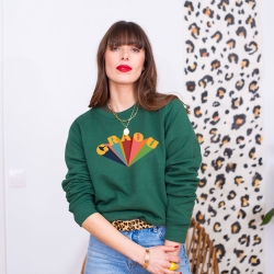 Sweat Vert Bouteille Graou By TrendyEmma FEMME Faubourg54