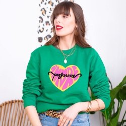 Green Sweatshirt Amore per Favore