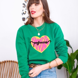 Green Sweatshirt Amore per Favore