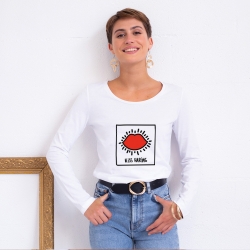 T-Shirt ML Kiss Haring FEMME Faubourg54
