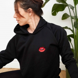 Sweat Noir Capuche Crop Cindy FEMME Faubourg54 Sweat Noir Capuche Crop Cindy FEMME Faubourg54