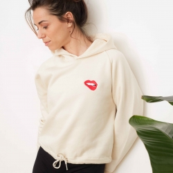 Sweat Crème Capuche Crop Martina FEMME Faubourg54 Sweat Crème Capuche Crop Martina FEMME Faubourg54