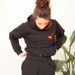 Sweat Noir Capuche Crop Martina Loves FEMME Faubourg54 Sweat Noir Capuche Crop Martina Loves FEMME Faubourg54