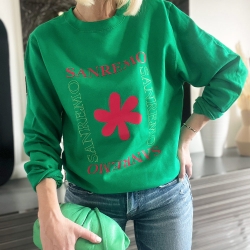 Green Sweatshirt Sanremo by TrendyEmma