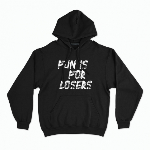 Sweat à Capuche Noir Fun Is For Losers collection Fun Is For Losers