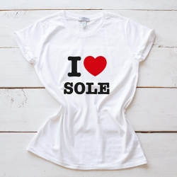 T-Shirt I Love Sole Blanc