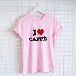 T-Shirt Rose I Love Caffè