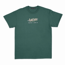 Green T-Shirt Amore Never Again