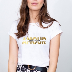 T-shirt Blanc Amore a Volontà FEMME Faubourg54