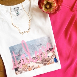 White T-Shirt Pink Italove