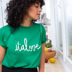 T-shirt Vert Italove Blanc FEMME Faubourg54