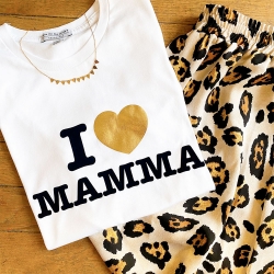 White T-Shirt I Love Mamma