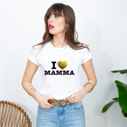 T-shirt Blanc I Love Mamma FEMME Faubourg54