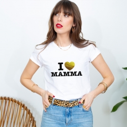 T-shirt Blanc I Love Mamma FEMME Faubourg54
