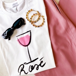 T-shirt blanc Rosé