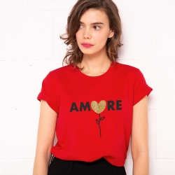 T-shirt rouge Capucine by LesFutiles T-shirts Faubourg54