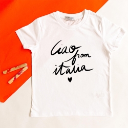 T-Shirt Blanc Ciao Italia Enfant ENFANTS Faubourg54