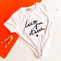 T-Shirt Blanc Ciao Italia Enfant ENFANTS Faubourg54