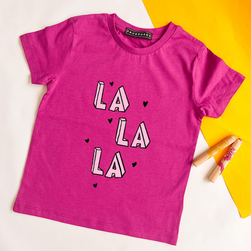 T-Shirt Framboise Lalala Enfant ENFANTS Faubourg54