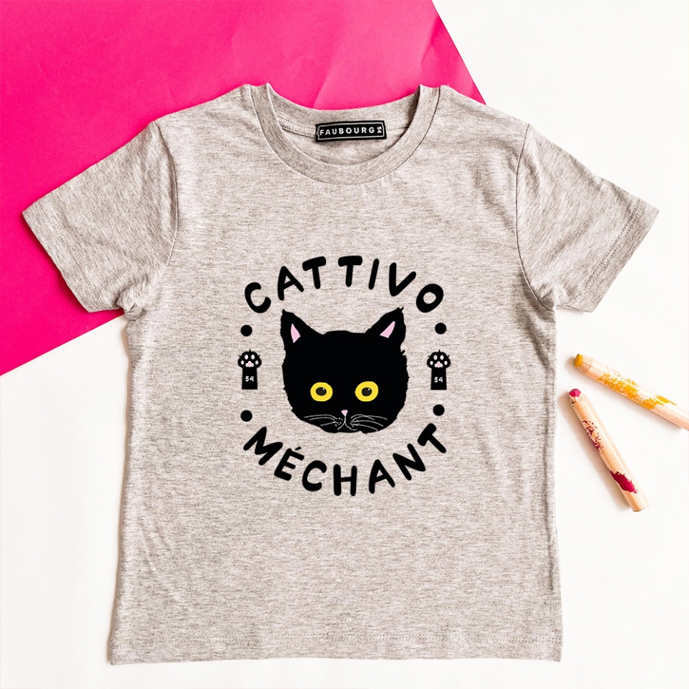 T-Shirt Gris Cattivo Enfant ENFANTS Faubourg54