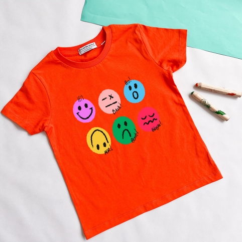 T-Shirt Orange Emozioni Enfant ENFANTS Faubourg54