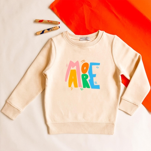 Sweat Crème More Amore Enfant