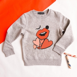 Sweat Gris Bouche Nina Enfant ENFANTS Faubourg54