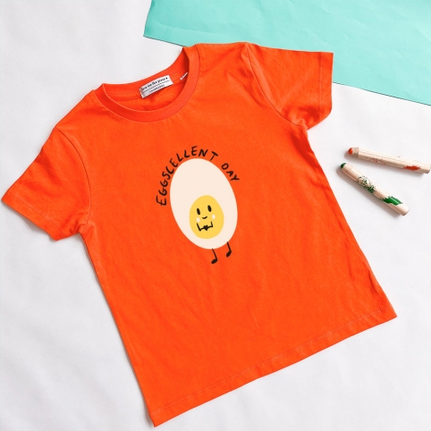 T-Shirt Orange Eggcellent day Enfant ENFANTS Faubourg54