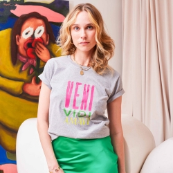 T-shirt Gris Veni Vidi by Les Futiles T-shirt Gris Veni Vidi by Les Futiles
