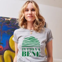 T-shirt Gris Tutto Va Bene by Les Futiles