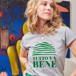 T-shirt Gris Tutto Va Bene by Les Futiles