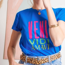 T-Shirt Bleu Royal Veni Vidi