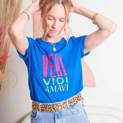 T-Shirt Bleu Royal Veni Vidi