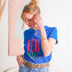 T-Shirt Bleu Royal Veni Vidi T-Shirt Bleu Royal Veni Vidi
