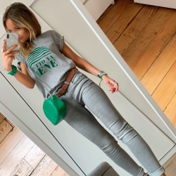 T-shirt Gris Tutto Va Bene by Les Futiles T-shirt Gris Tutto Va Bene by Les Futiles