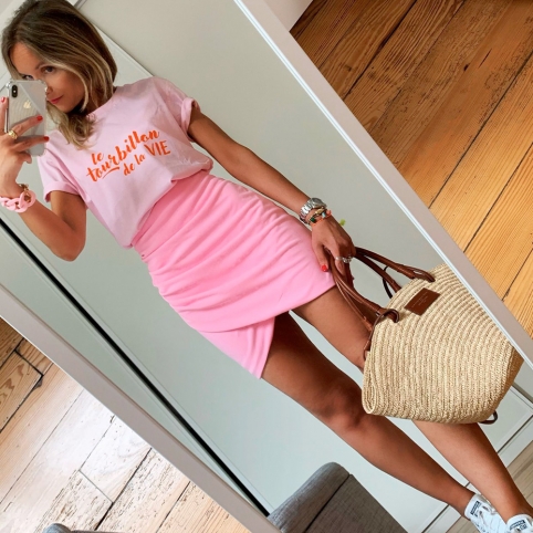 T-shirt Rose Le Tourbillon by LesFutiles collection NOUVELLE VAGUE