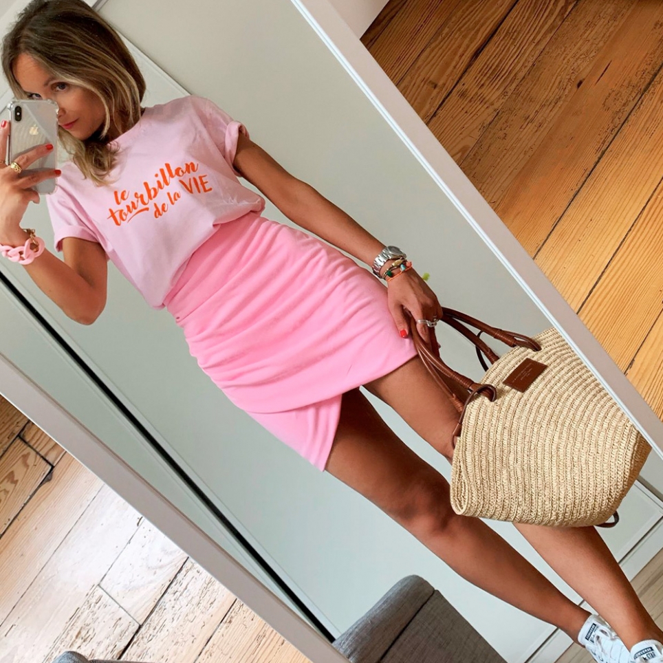 T-shirt Rose Le Tourbillon by Les Futiles