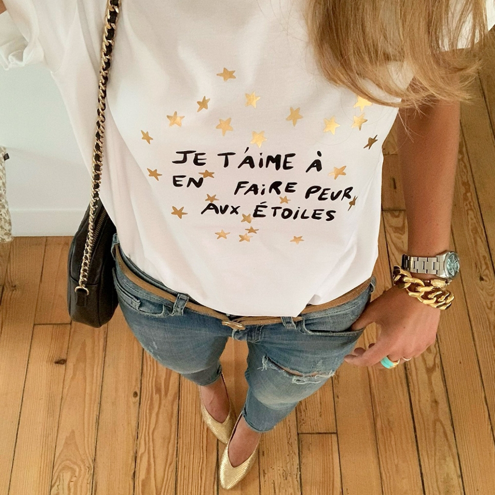 T-shirt Blanc Céleste by Les Futiles T-shirt Blanc Céleste by Les Futiles