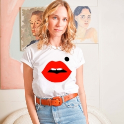 T-shirt Bouche Cindy Blanc Faubourg 54