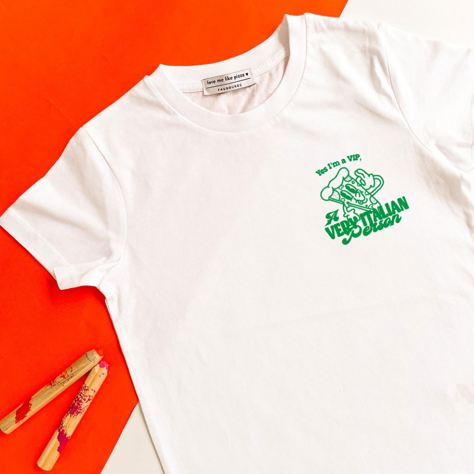 T-Shirt Blanc Italian Attitude Club Enfant ENFANTS Faubourg54
