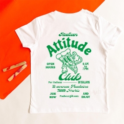 T-Shirt Blanc Italian Attitude Club Enfant ENFANTS Faubourg54