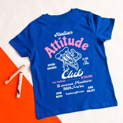 T-Shirt Bleu Royal Italian Attitude Club Enfant ENFANTS Faubourg54