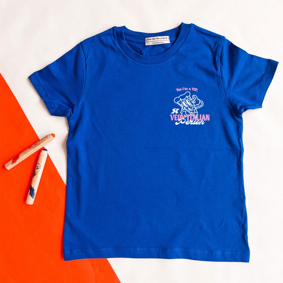 T-Shirt Bleu Royal Italian Attitude Club Enfant ENFANTS Faubourg54
