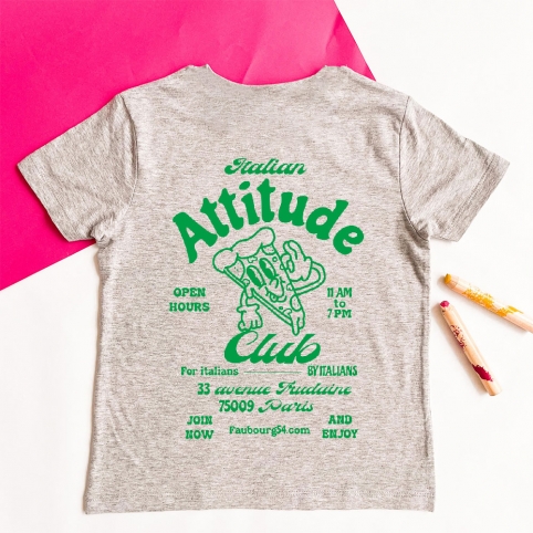 T-Shirt Gris Italian Attitude Club Enfant ENFANTS Faubourg54