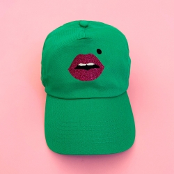 Casquette Verte Bouche Glitter FEMME Faubourg54